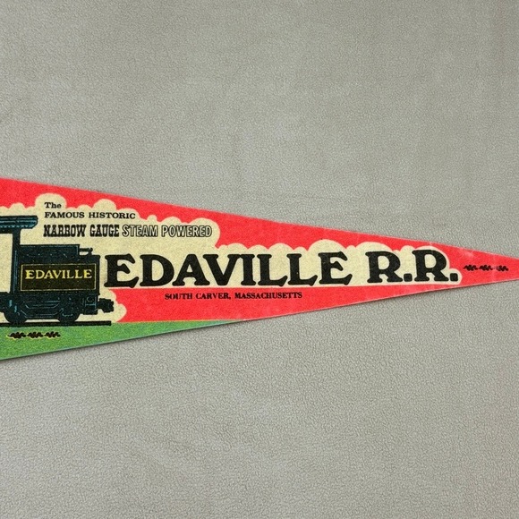 Vintage‎ Collectible Edaville Railroad Pennant Souvenir South Carver MA 25.5 in - Picture 5 of 9